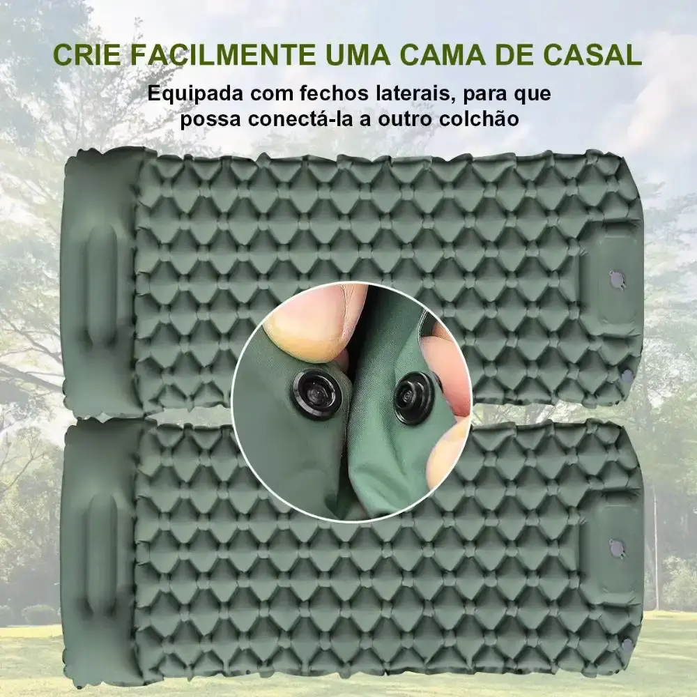 Colchão inflável automático trekking solteiro em nylon 215X58X6 CM Zelt — fotografia 7