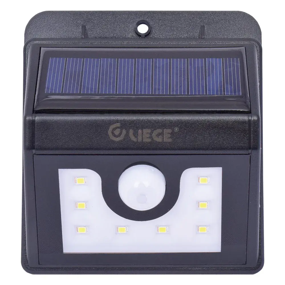 Luminária solar de parede com 8 leds 40LM 1,6W 6500K Liege — fotografia de referência