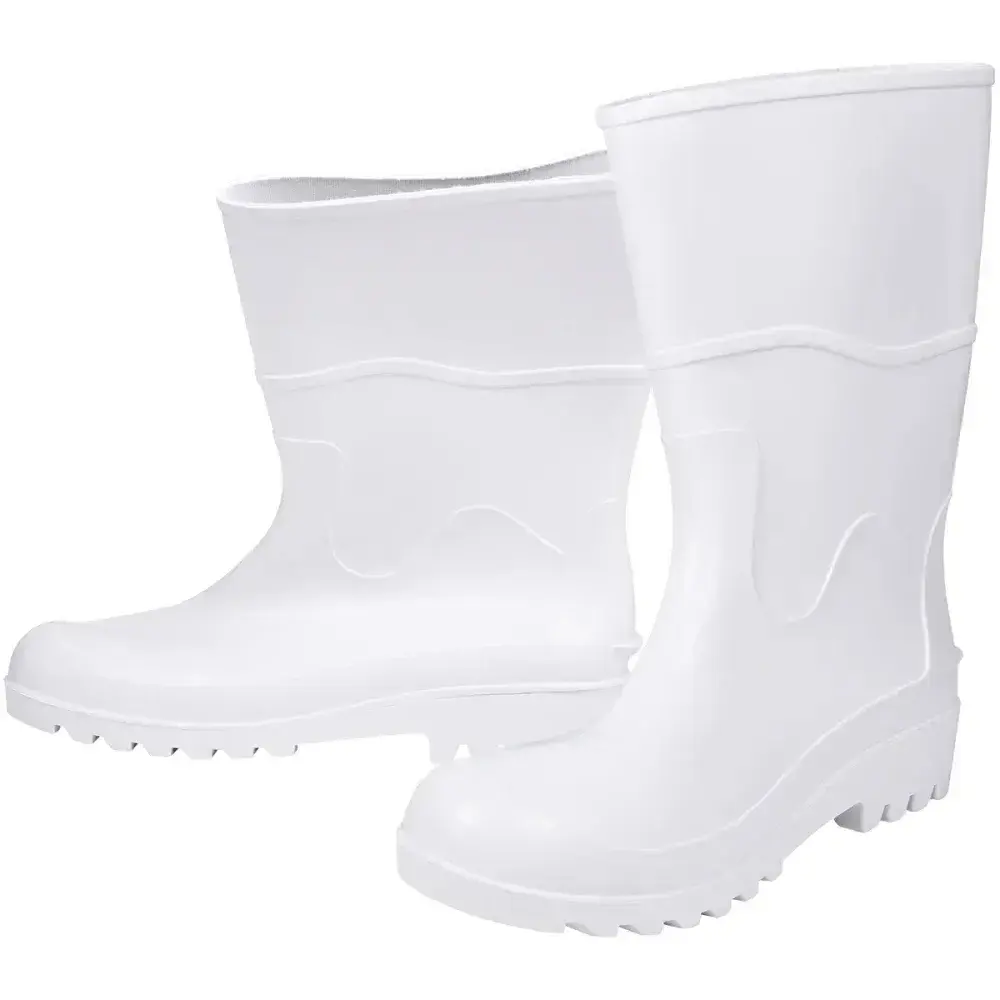 Bota pvc branca cano médio com forro N°44 Worker — fotografia 7