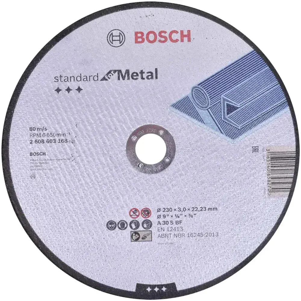 Disco de corte 9 x 7/8 grão 30 standard for metal da Bosch — fotografia 6