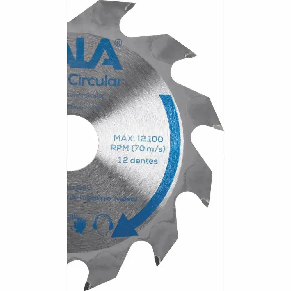 Serra circular vídea para madeira 4.3/8 110MM 12 dentes Kala — fotografia 8