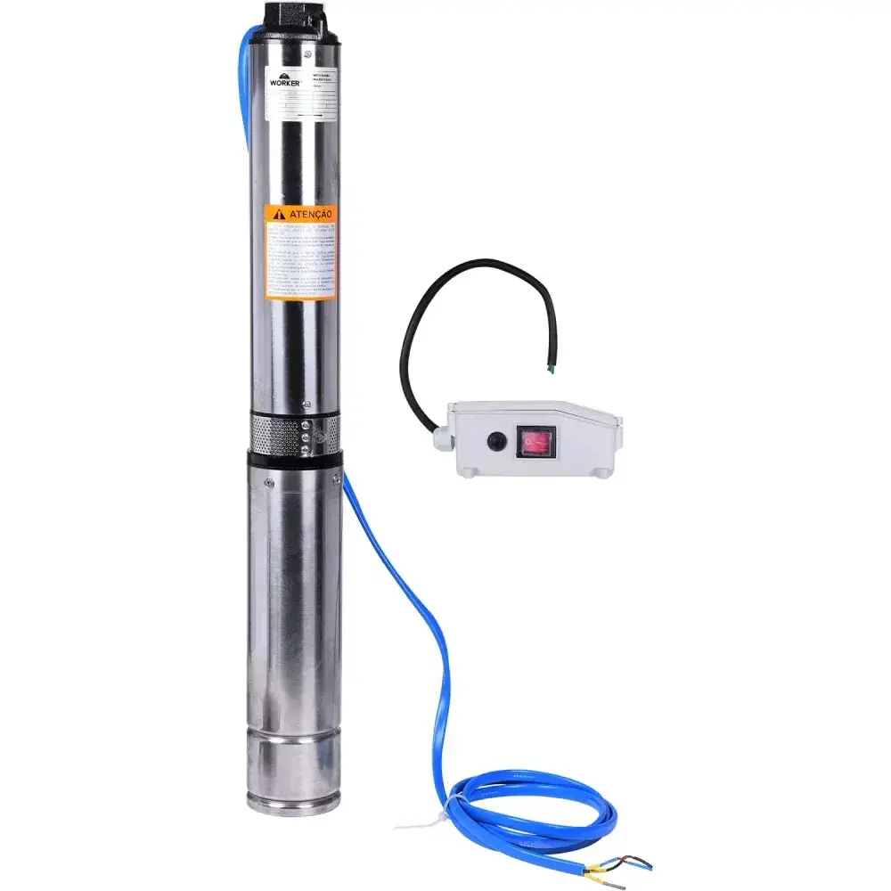 Bomba submersa multiestágio 4 1,5HP 1100W Worker — fotografia 7