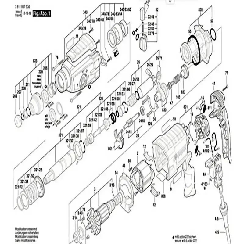 Estator para martelete GBH 2-28D em 110V 1614220223 Bosch 110 V — fotografia 4