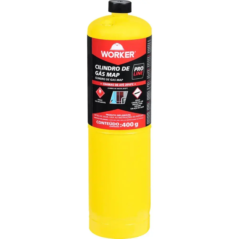 Kit cilindro de gás mapp aço com maçarico portátil Worker — fotografia 11