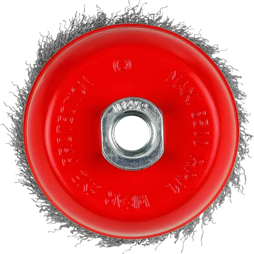 Escova copo em aço carbono rosca M14 2.1/2 63,50MM Worker — fotografia 8