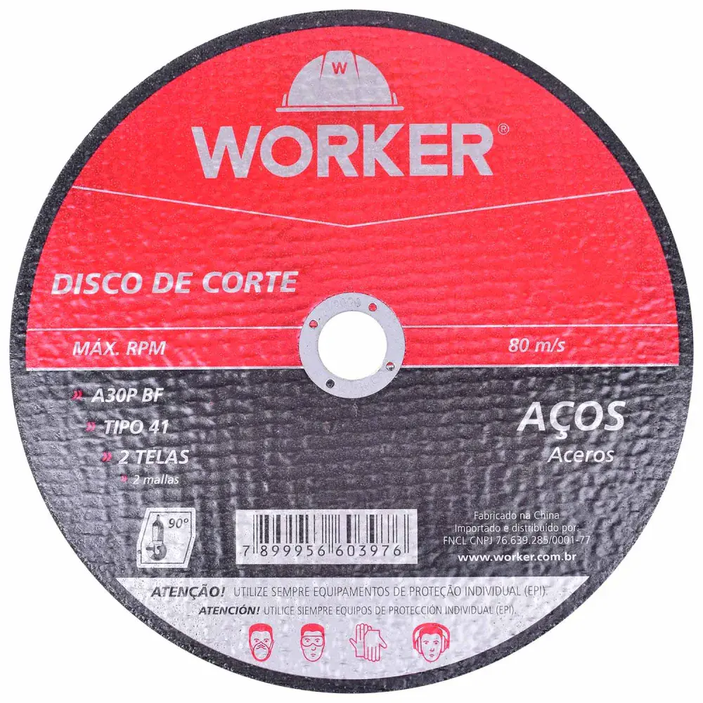 Disco de corte para aço 7 x 177,8MM Worker
