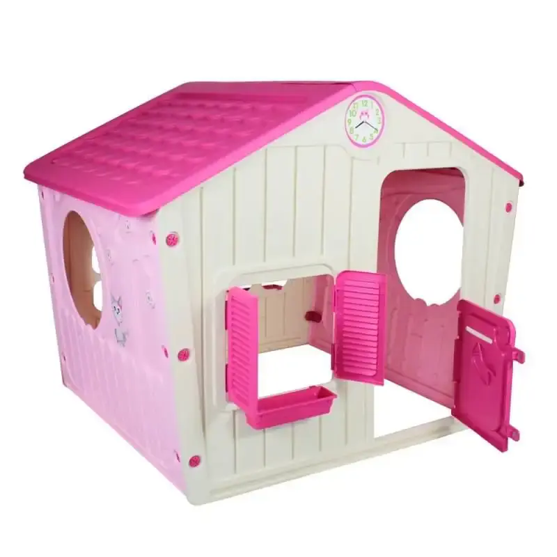 Casinha de brinquedo pink + mini micro-ondas + mini kit chef BEL — fotografia 6