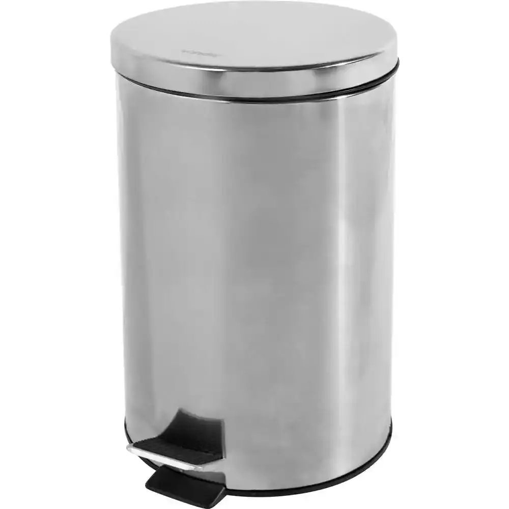Lixeira redonda 20 litros inox Vonder