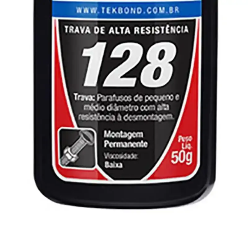 Cola trava parafusos 128 alta resistência 50 GR 10171004300 Tekbond — fotografia 4