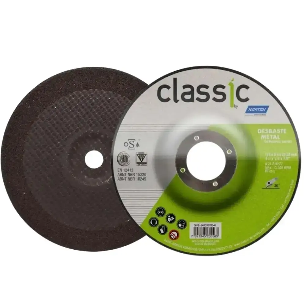 Disco de Desbaste Metal 4.1/2 Polegadas x 6.4 MM Furo 7/8 Polegadas Classic NORTON — fotografia 4