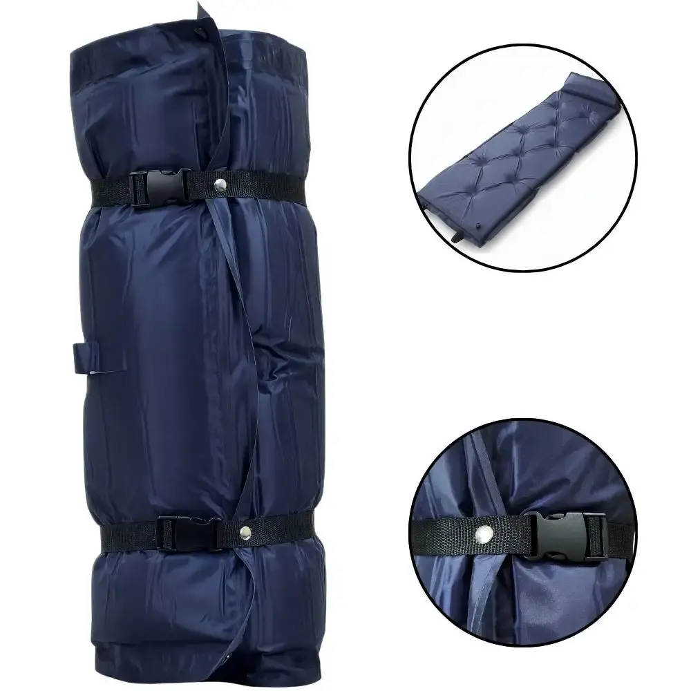 Colchonete Trekking Azul 183x57x2,5 cm Autoinflável com Travesseiro Inflável ZELT — fotografia 6