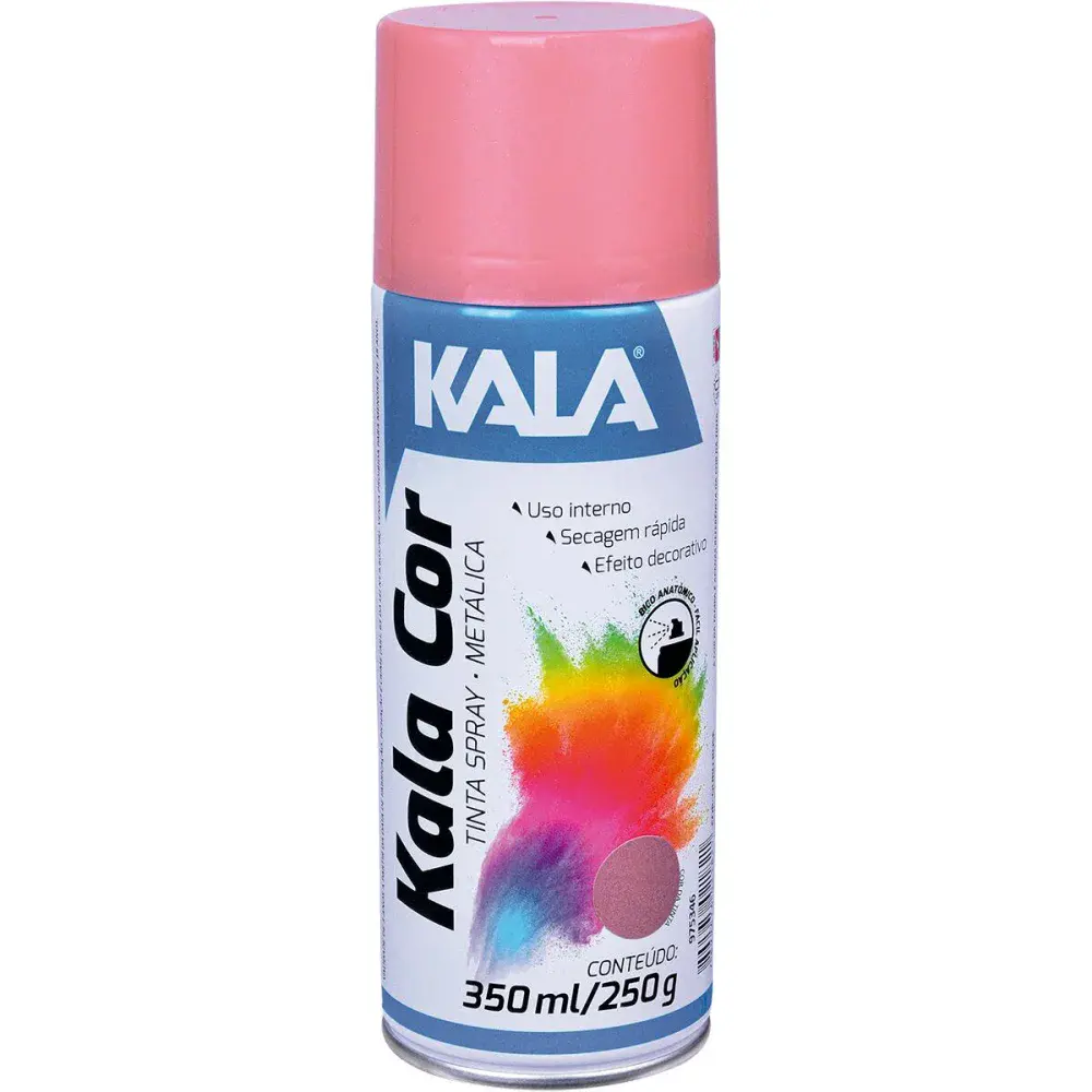 Tinta spray metálico ouro rosé 350ML Kala