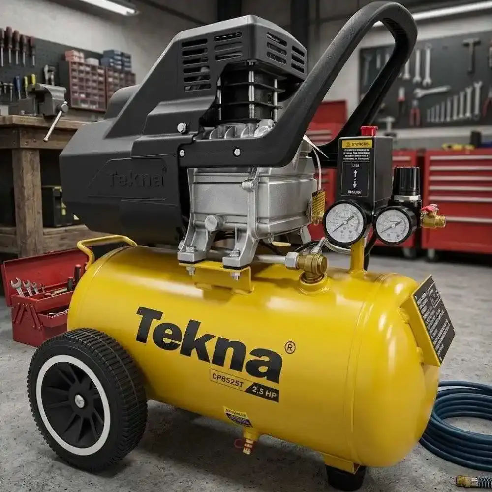 Compressor de ar 2,5HP 8 pés 22L lubrificado CP8525T Tekna 220 V — fotografia 7