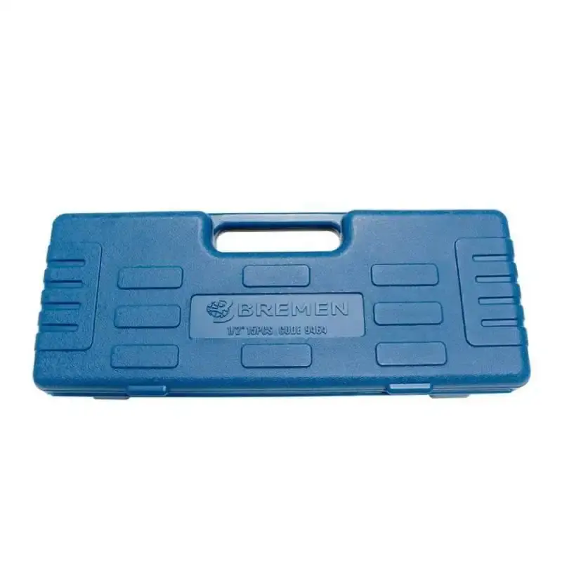 Jogo de soquete de impacto longo 1/2 POL sextavado kit 15 peças e maleta 9464 Bremen — fotografia 4
