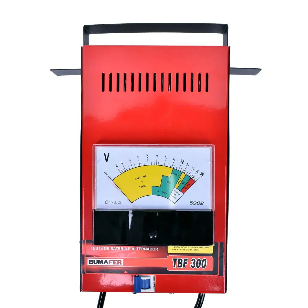 Teste de bateria TBF300 180A 16V analógico Bumafer — fotografia 3