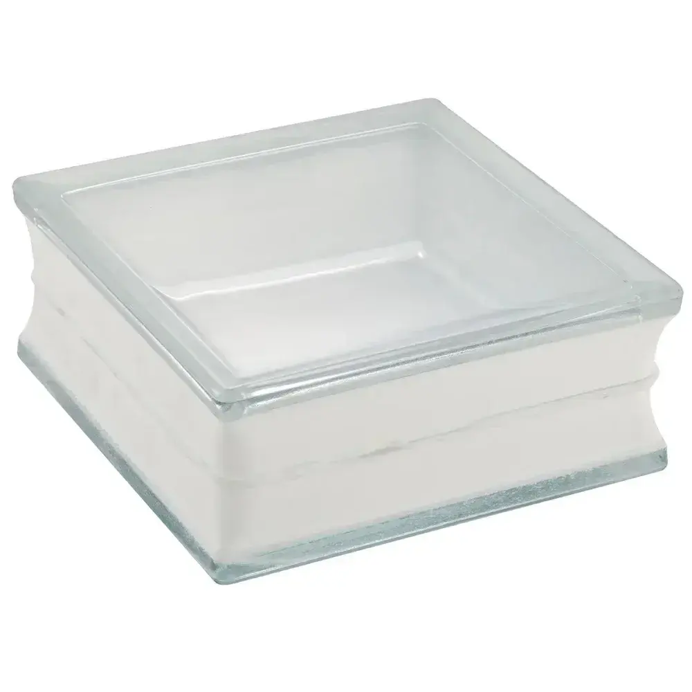 Tijolo de vidro clear transparente 19X8CM 6 peç Liege — fotografia de referência