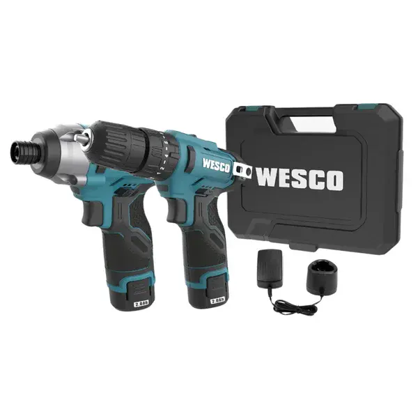 Kit parafusadeira de impacto 12V WS1007K - Wesco — fotografia de referência