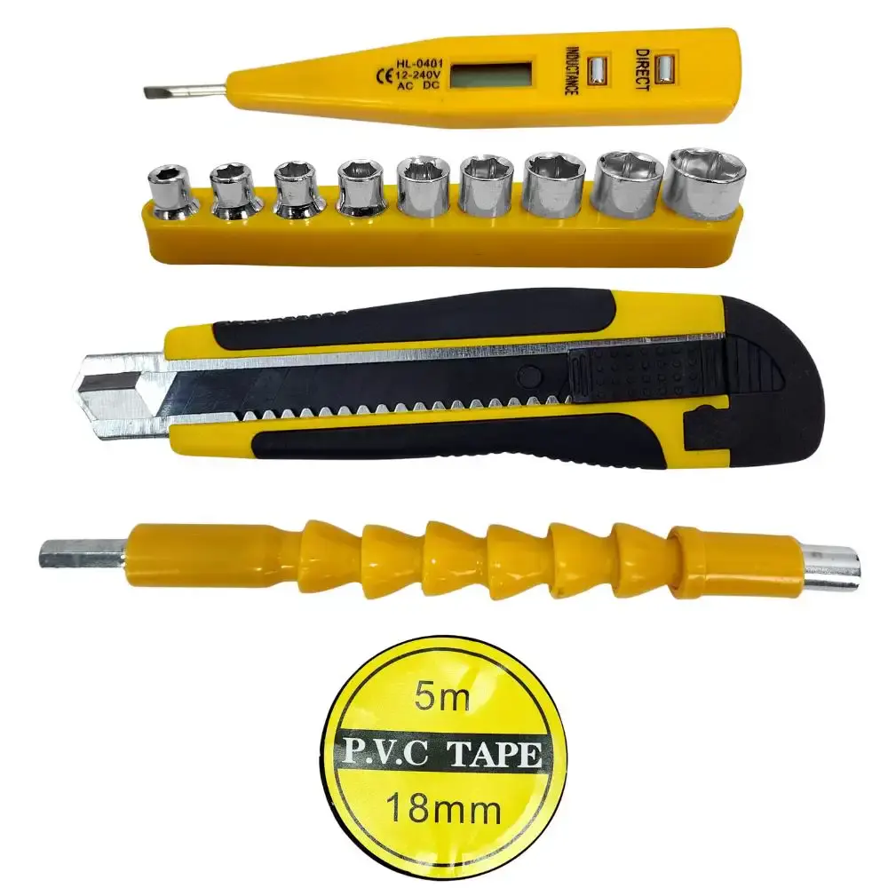 Parafusadeira furadeira bateria 12V com maleta e kit 136 peças bivolt Evald — fotografia 8
