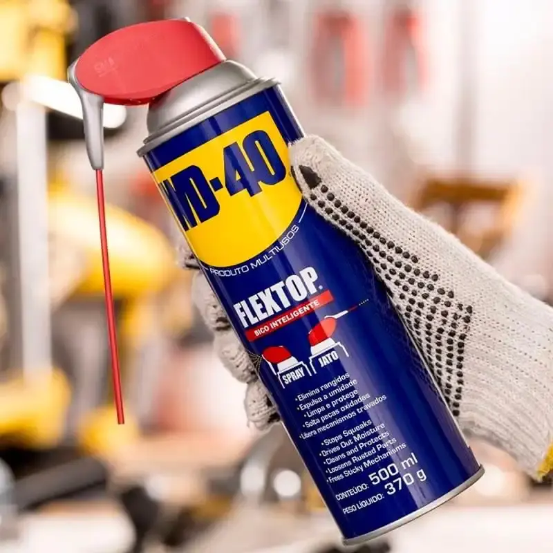Óleo lubrificante spray multiuso flextop 500 ML industrial bico inteligente 3 unidades WD40 — fotografia 3