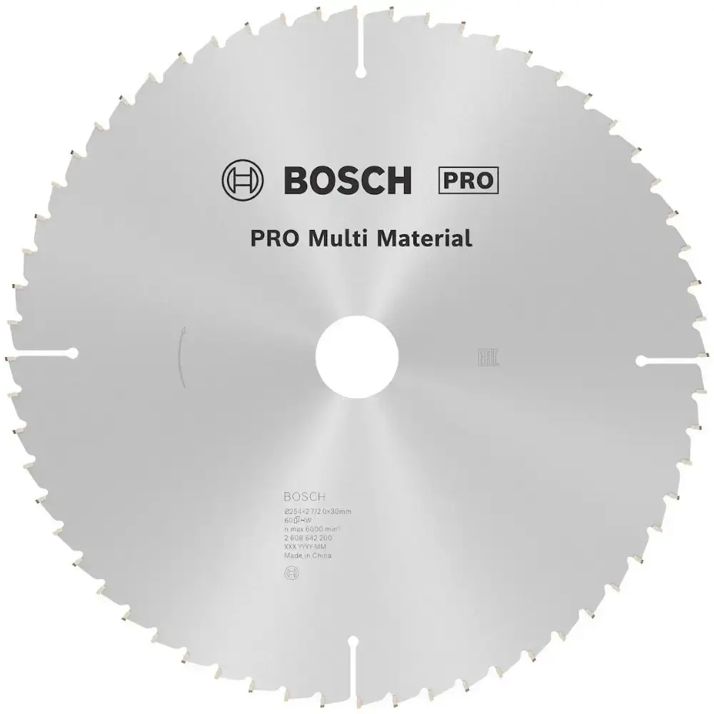 Disco de corte multimaterial 254X3,0MM 80 dentes Bosch — fotografia de referência