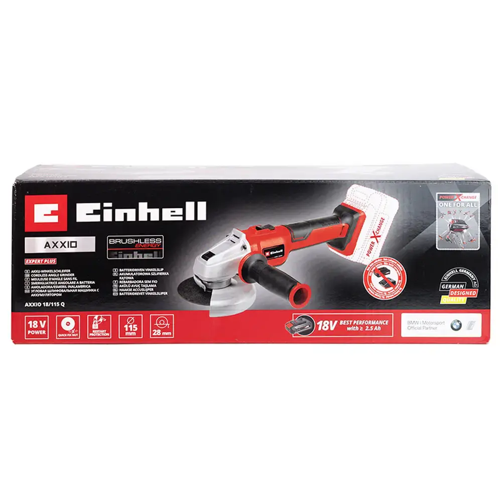 Esmerilhadeira angular 5 POL 18V brushless axxio 18/125 sem bateria 4431140 Einhell — fotografia 5