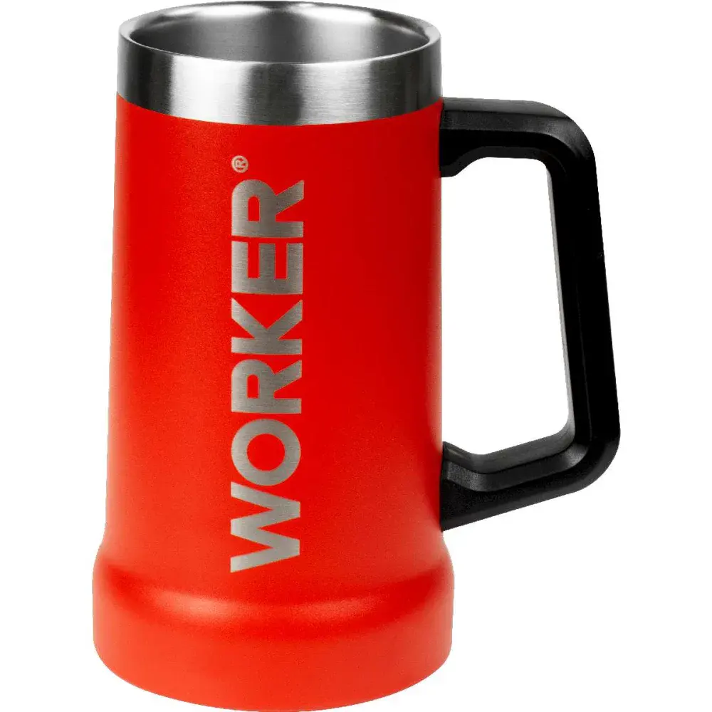 Caneca térmica vermelha 709ML sem tampa Worker — fotografia 5