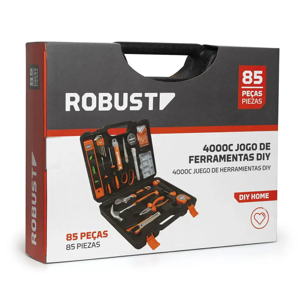 Kit de ferramentas com 85 peças diy 4000C 3370161 Robust — fotografia 2