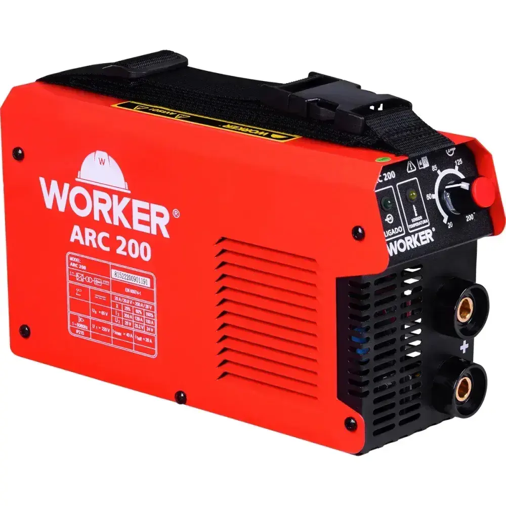 Inversor para solda arc 200A monofasico 220V Worker — fotografia 7