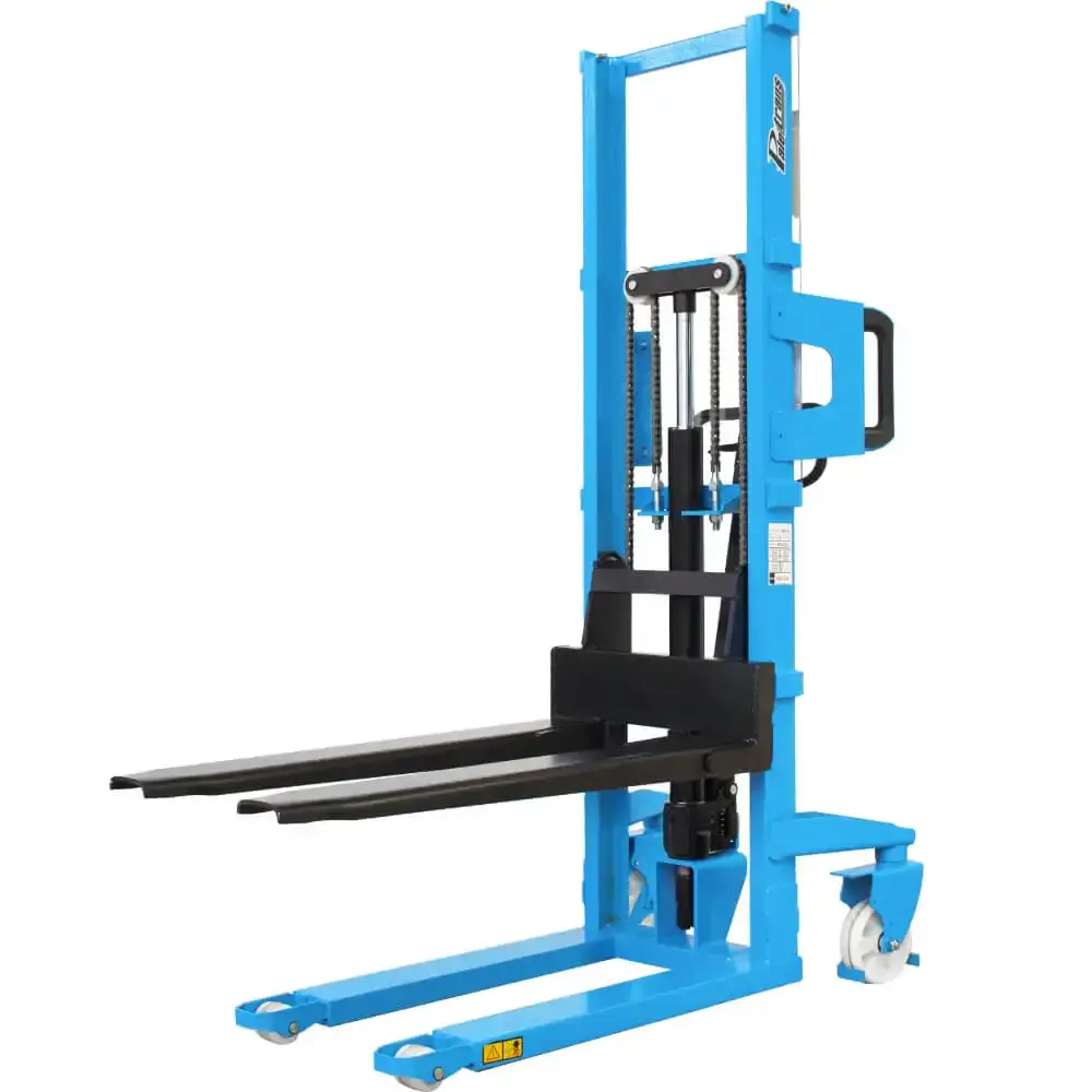 Empilhadeira hidráulica manual 1,5 TON elevação 1,6 metros 560 MM LM1516 Paletrans