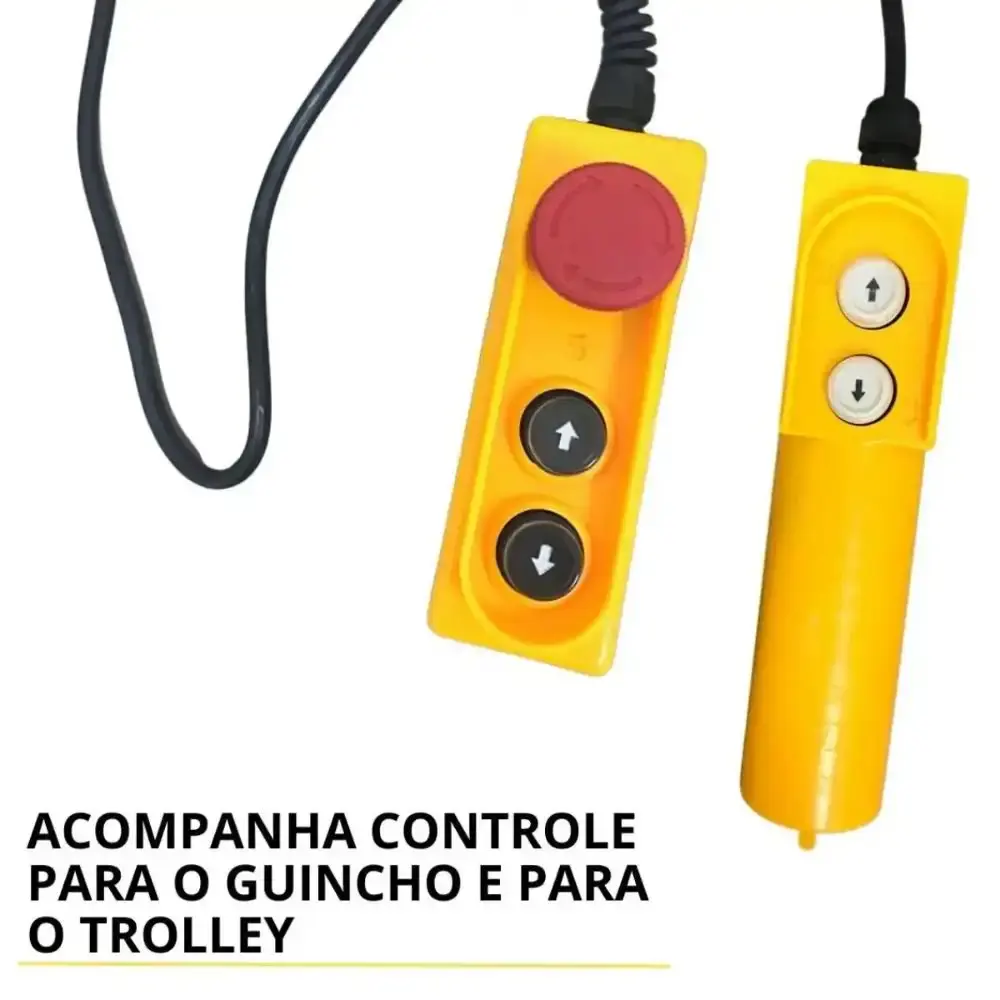Talha elétrica 600 a 1200KG com trole elétrico 127V IWGET600/1200 ImportWay 110 V — fotografia 5