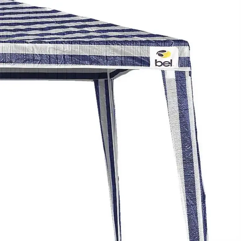 Tenda gazebo branca/azul em polietileno 3X3 metros desmontável 301250 BEL — fotografia 3