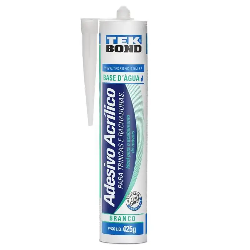 Adesivo selador de trincas veda trinca tubo 425 GR 280 ML branco Tekbond — fotografia de referência