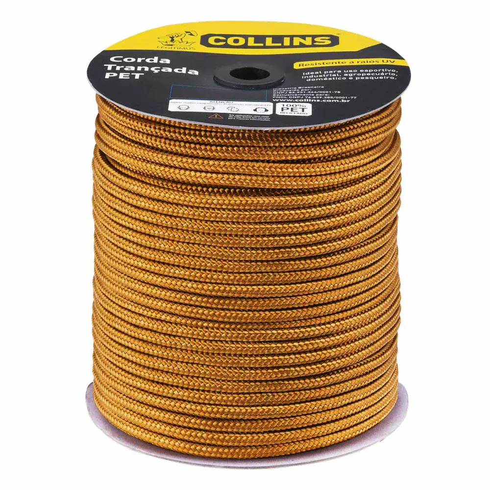 Corda pet trançada 147M/ 10MM ouro Collins — fotografia de referência