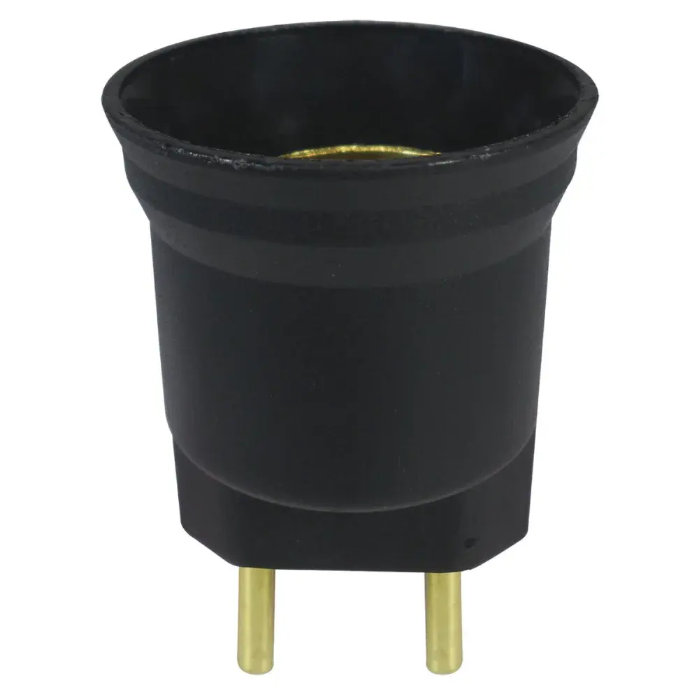 Porta lâmpada E27 Perlex adap 2 pinos 100W pr