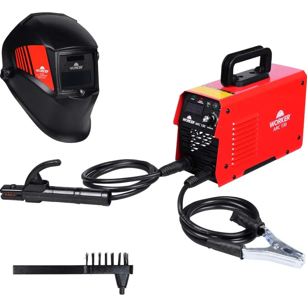 Kit inversora de solda e máscara de auto escurecimento bivolt Worker — fotografia de referência