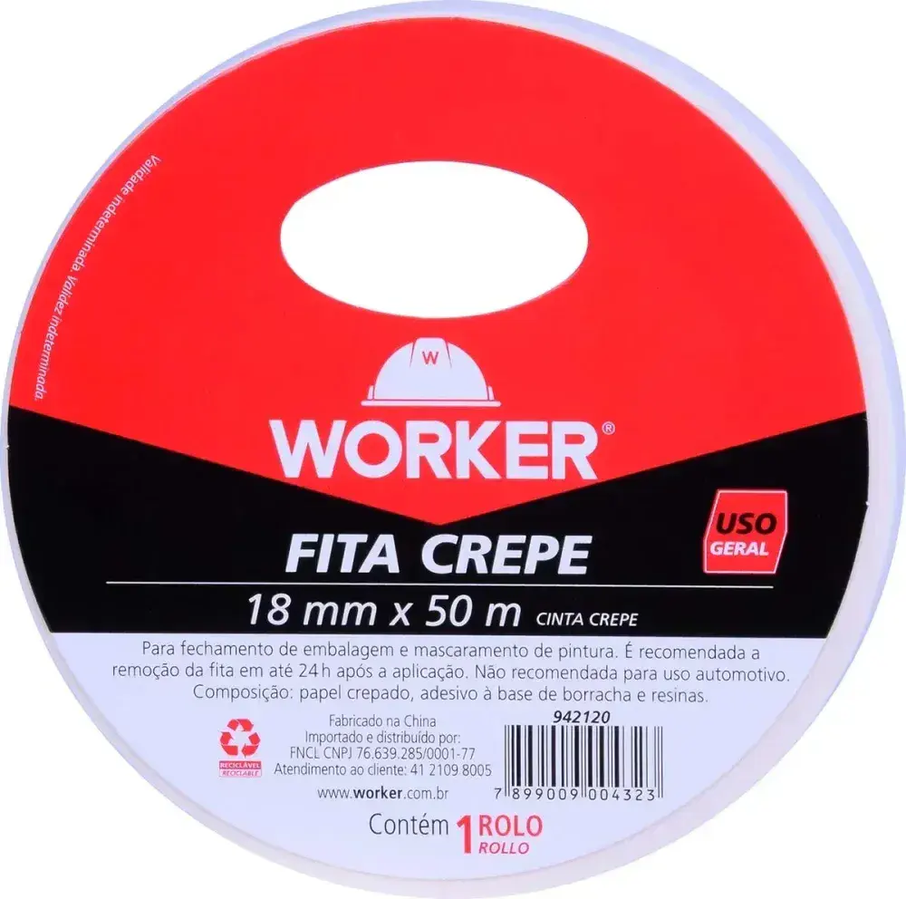 Fita crepe 18MM 50M uso geral Worker — fotografia 10