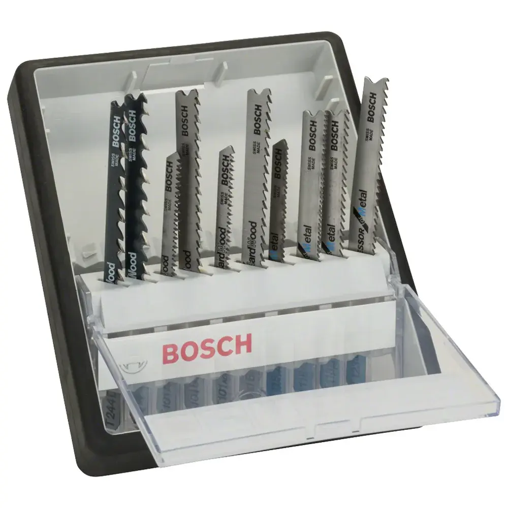Jogo de serra tico-tico madeira / metal robust Bosch 10 pçs — fotografia 6