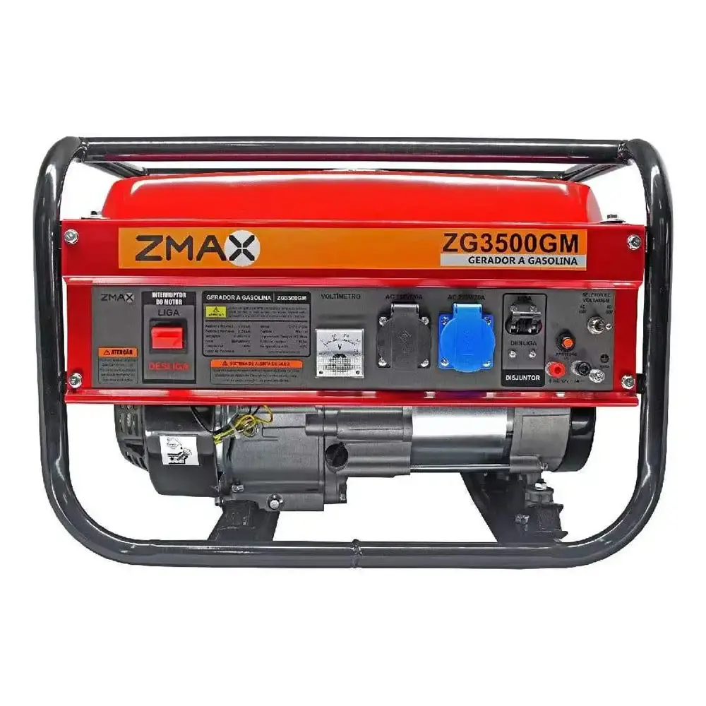 Gerador de energia à gasolina 3,5 KVA 4T bivolt Zmax + parafusadeira 12V maleta e kit — fotografia 2