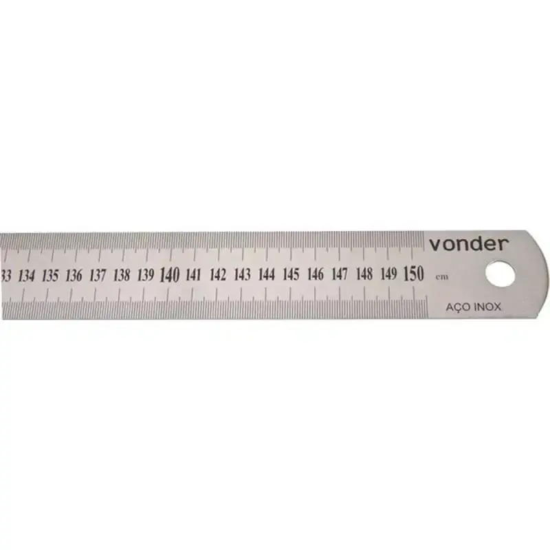 Régua escala de aço inoxidável 150 CM 1500 MM Vonder