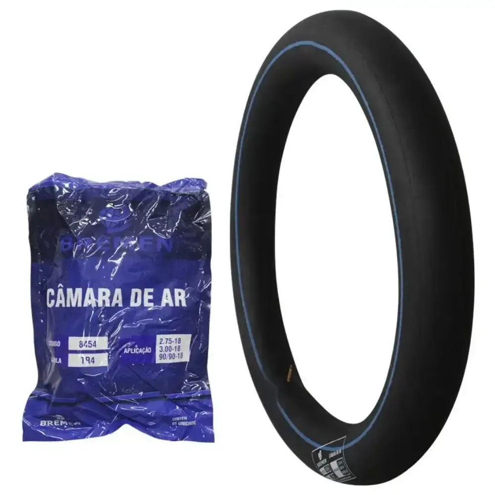 Câmara de ar pneu aro 18 para moto CG titan FAN com 4 unidades 8454 Bremen — fotografia 3