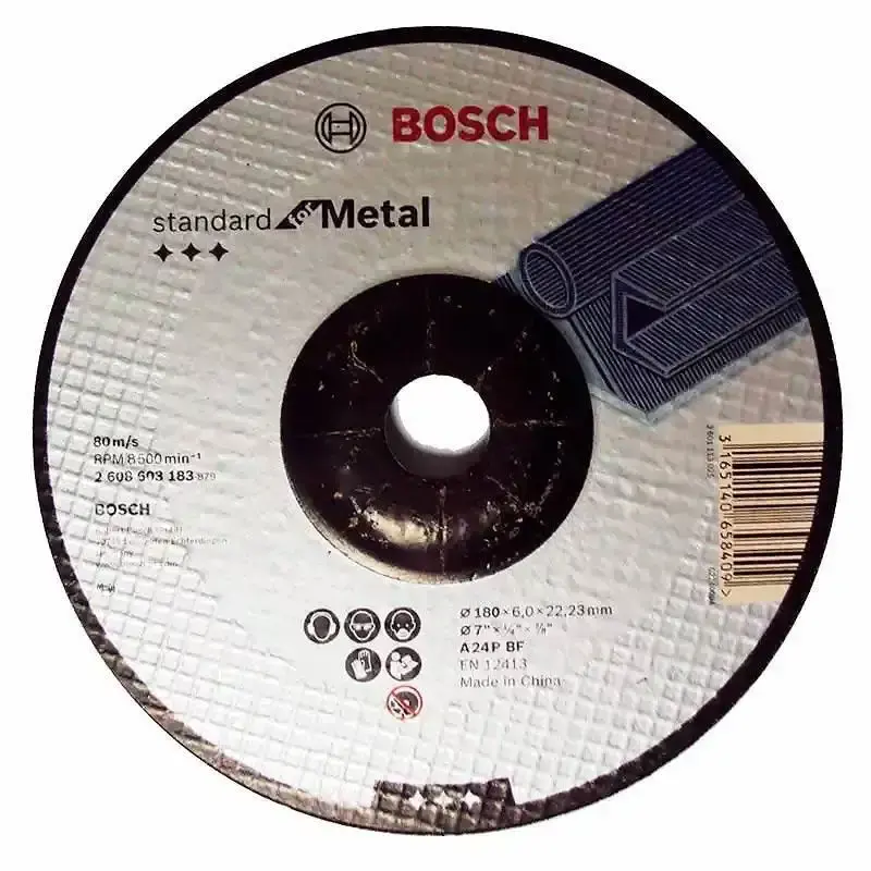 Disco de Desbaste Metal 7 POL x 1/4 POL Furo 7/8 POL Standard com 10 Peças BOSCH — fotografia 2