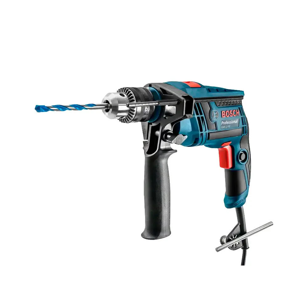 Furadeira impacto 1/2 pol 750W 12B8 com 5 brocas GSB 13RE Bosch 110 V