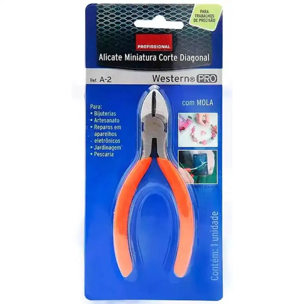 Alicate corte diagonal 5 pol mini com mola A-2 Western — fotografia 5