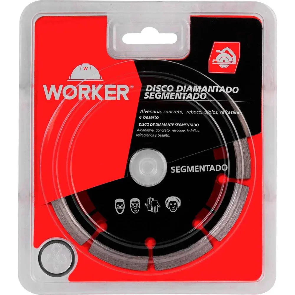 Disco diamantado segmentado para corte seco e úmido 4.1/2” Worker — fotografia 6