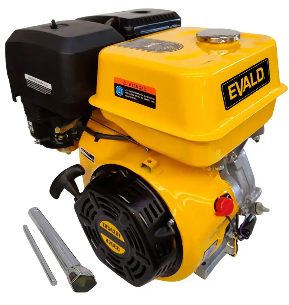 Motor à gasolina 15 HP 4 tempos multiuso partida manual EVS420F Evald — fotografia de referência