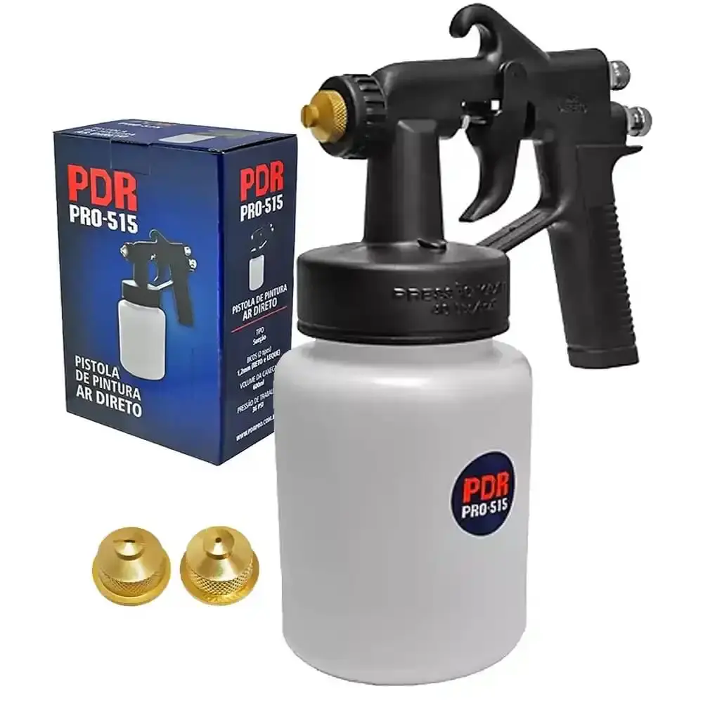 Pistola de pintura ar direto com copo 600ML PRO-515 PDR by Ldr2