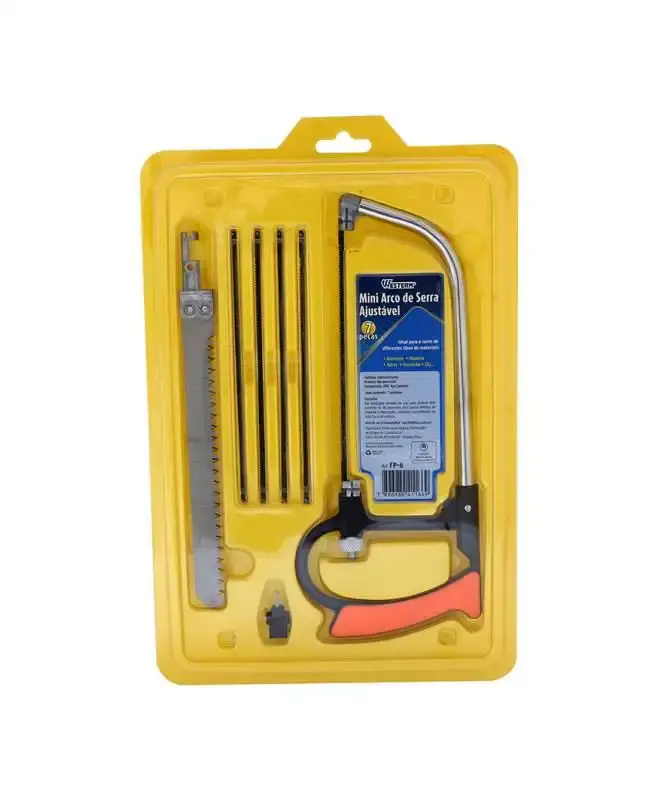 Arco de serra mini ajustável kit com 7 peças para artesanato FP-6 Western — fotografia 4