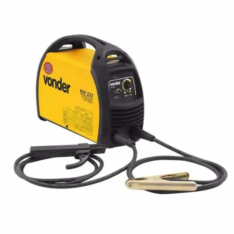 Máquina de solda inversora RIV 222 bivolt + 2 esquadros magnéticos 10 KG Vonder — fotografia 2