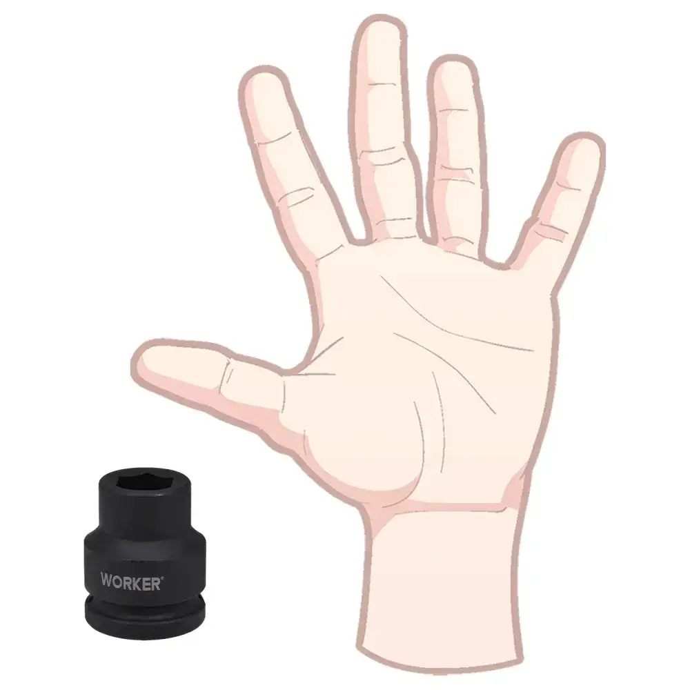 Soquete sextavado impacto encaixe 3/4 19MM Worker — fotografia 10