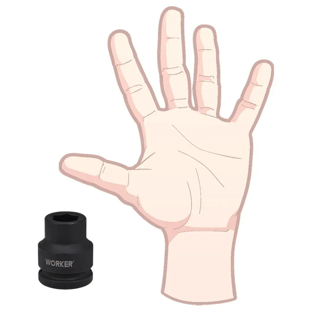 Soquete sextavado impacto encaixe 3/4 19MM Worker — fotografia 5
